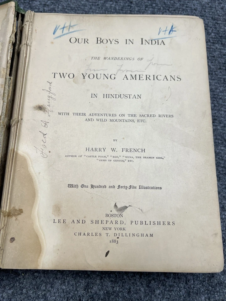 Antique Our Boys In India 1883 Hardcover Book Vintage - Image 3 of 4
