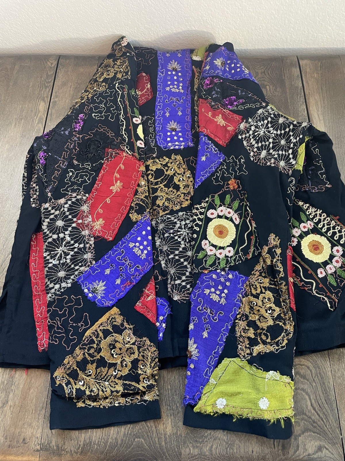 Vintage Chico’s Design Jacket Patchwork Embroider… - image 15