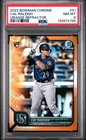 130972765 Cal Raleigh 2022 Bowman Chrome #51 Orange Refractor RC /25 PSA 8