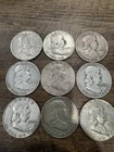 Franklin Half Dollar Lot Of 9