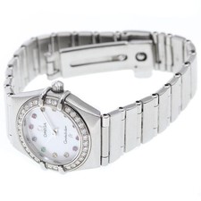 OMEGA 1460.79 Constellation Mini My Choice Iris Color Stone 12P Diamond Bezel Qu 2