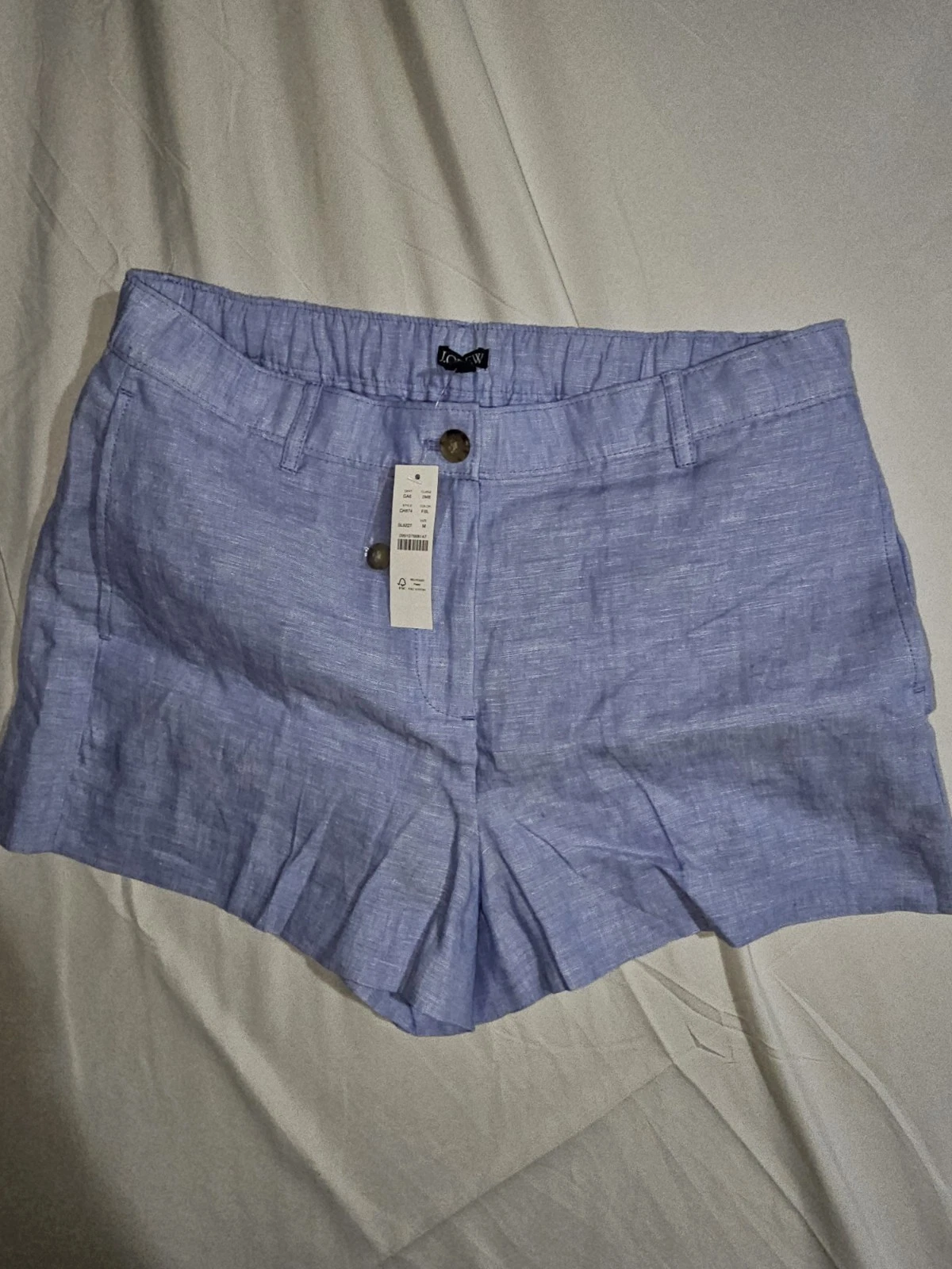 J.CREW Chino Shorts Women's M Light Blue Linen Button Closure Pockets Casual
Opens in a new window o