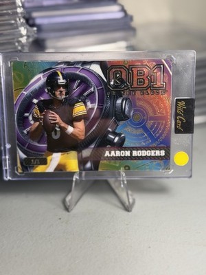 Wild Card 2026 On the Clock R1B1 Aaron Rodgers NFL 1/1 #OCW-RB-AR SP Parallel QB
