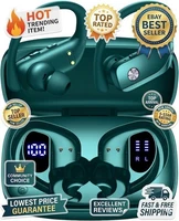 80H Playtime Wireless Earbuds Bluetooth Sports Headphones Over Ear Hooks Green