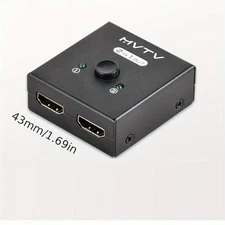HDMI 2.0 Bi-Directional 4K Switcher Splitter Hub 2 In 1 Out or 1 In 2 Out Cable