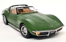 KK 1/18 Chevrolet Corvette C3 Stingray 1972 Metallic Green Diecast Model Car