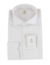  500 Luigi Borrelli White Solid Shirt - Slim - LB314262 