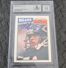 Mike Singletary Chicago Bears 1987 Topps Autographed Card Beckett Authenticated