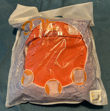 GroVia ONE Reusable Baby Cloth Diaper NIP Persimmon orange snap closure AIO