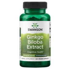 Swanson Ginkgo Biloba Extract - Standardized 60 mg 120 Capsules