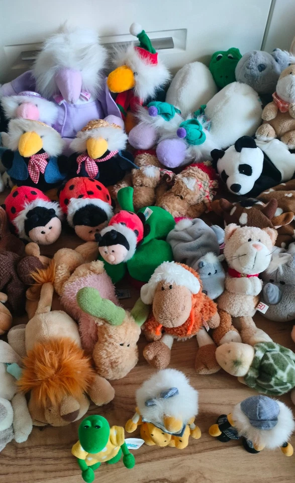 Nici Plüschtiere Bär Löwe Kuh Frosch Teufel Schaf Nilpferd Adler Katze u.s.w - Bild 3 von 4