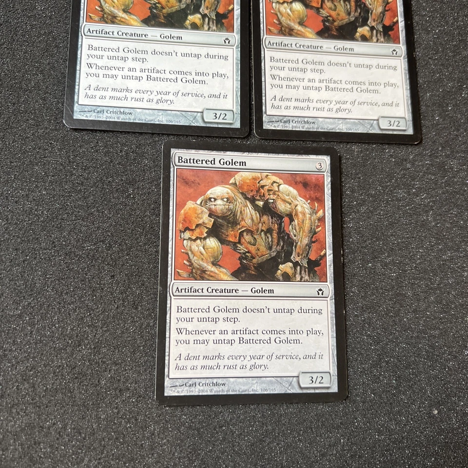 Battered Golem Magic The Gathering Mtg Artifact Fifth Dawn Card 3 - Image 3 of 4