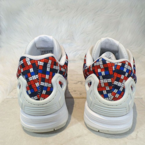 adidas Torshion ZX Flux Reflective Woven Red White Blue Sneakers Men's Size 7 - Picture 5 of 9
