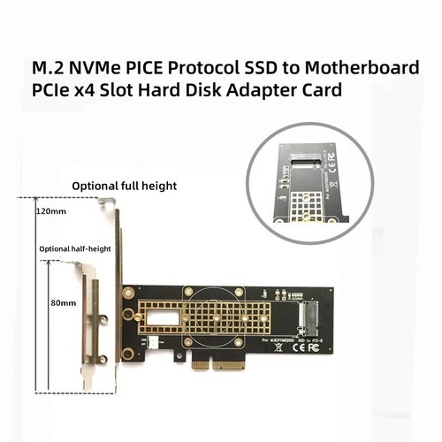 Carte convertisseur adaptateur hôte voie Ngff M.2 Nvme Ssd vers Pcie X4 + ventilateur - Photo 2/8