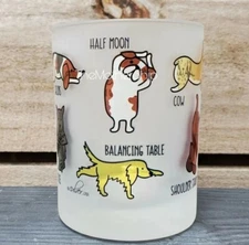 2 Yoga Pups Drinking Glasses