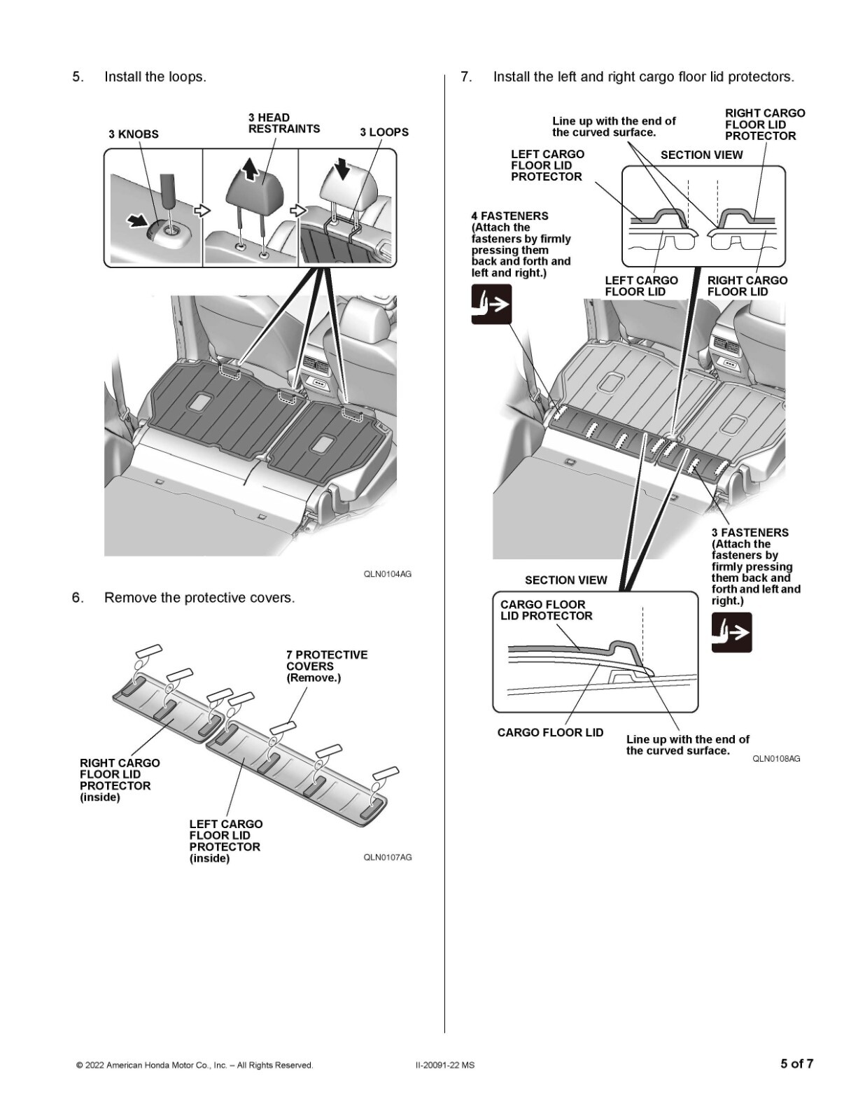 20232024 Genuine Honda CRV Seat Back Protector EX & EXL Models 08P30
