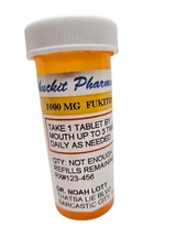 Funny Joke Fukitol Pill Bottle Prank - Gag Gifts for Men Women - Novelty Gift