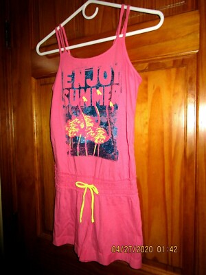 SO cami buit in bra romper ,pink, 100% cotton...size 12 for girls NEW