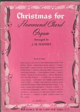 CHRISTMAS For Hammond Chord Organ-Music Book- 65 Pages Over 100 Songs. W/Words