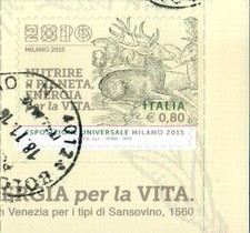 2015 italia repubblica EXPO Milano Xilografie Della Agricoltura Tatti usato