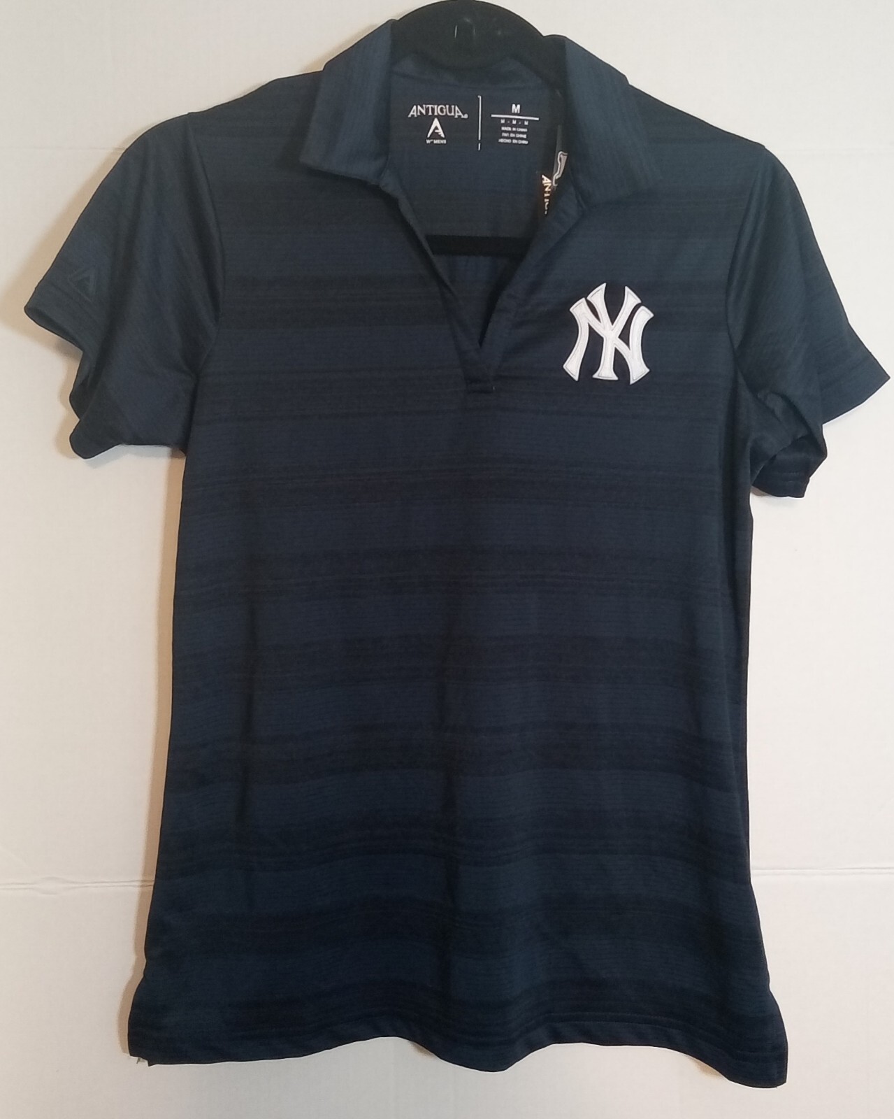 New York Yankees Antigua Blue Women's Compass Polo Shirt Medium