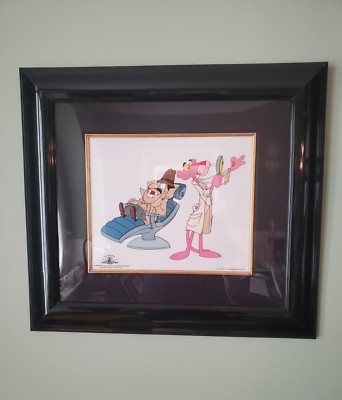 PINK PANTHER SERICEL ''PINK PANTHER PULLING TEETH''- FRAMED