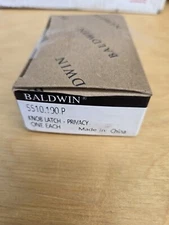 Baldwin 5510 190 P Estate Privacy Knob Latch T-Strike in Matte Black 2 3/8" BS
