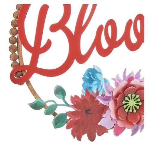Pioneer Woman Home Floral Cow Decor Wall Metal Sign Wood Box Wire Vase Wreath - Picture 41 of 100