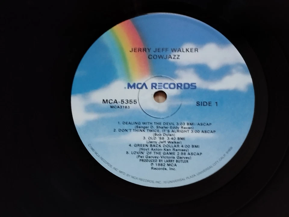 Vinyle JERRY JEFF WALKER COW JAZZ LP 1982 MCA 5355 - Photo 2/4