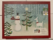 Hallmark Boxed Christmas Cards - 10 Snowman & 10 Wreaths