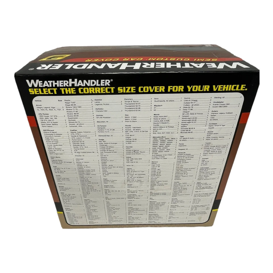 CUBIERTA DE COCHE SEMI PERSONALIZADA PARA MANIPULADOR METEOROLÓGICO de colección Talla 2- Talla en la parte posterior RARA NUEVA Foto 2 de 4