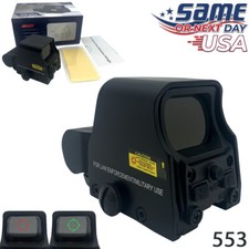 Red Green Dot Holographic Reflex Sight, Tactical Optics Model 553 w/Battery USA