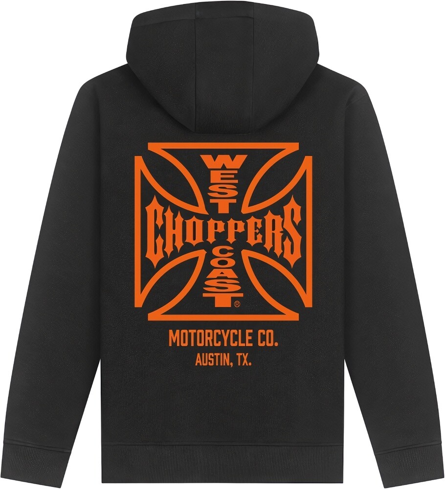 WCC West Coast Choppers Hoodie Zip Atx Cross Hoody WCCHD231ZW