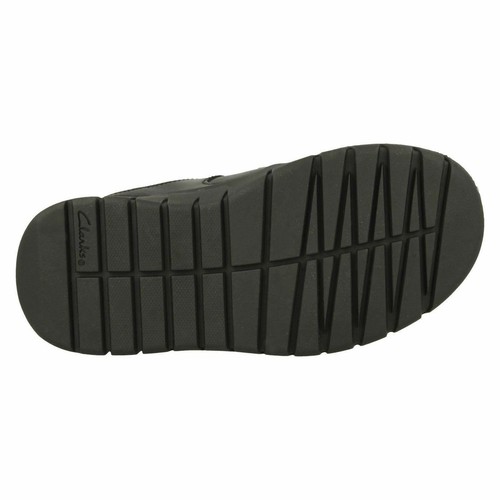 ZAPATOS ESCOLARES PARA NIÑOS SCOOTER VELOCIDAD CUERO NEGRO GANCHO Y CORREA DE BUCLE CLARKS £48.00 - Imagen 10 de 10