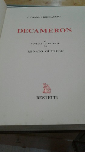 DECAMERON Giovanni Boccaccio con 10 novelle Illustrate da RENATO GUTTUSO. ..!!!! - 第 11/12 張圖片