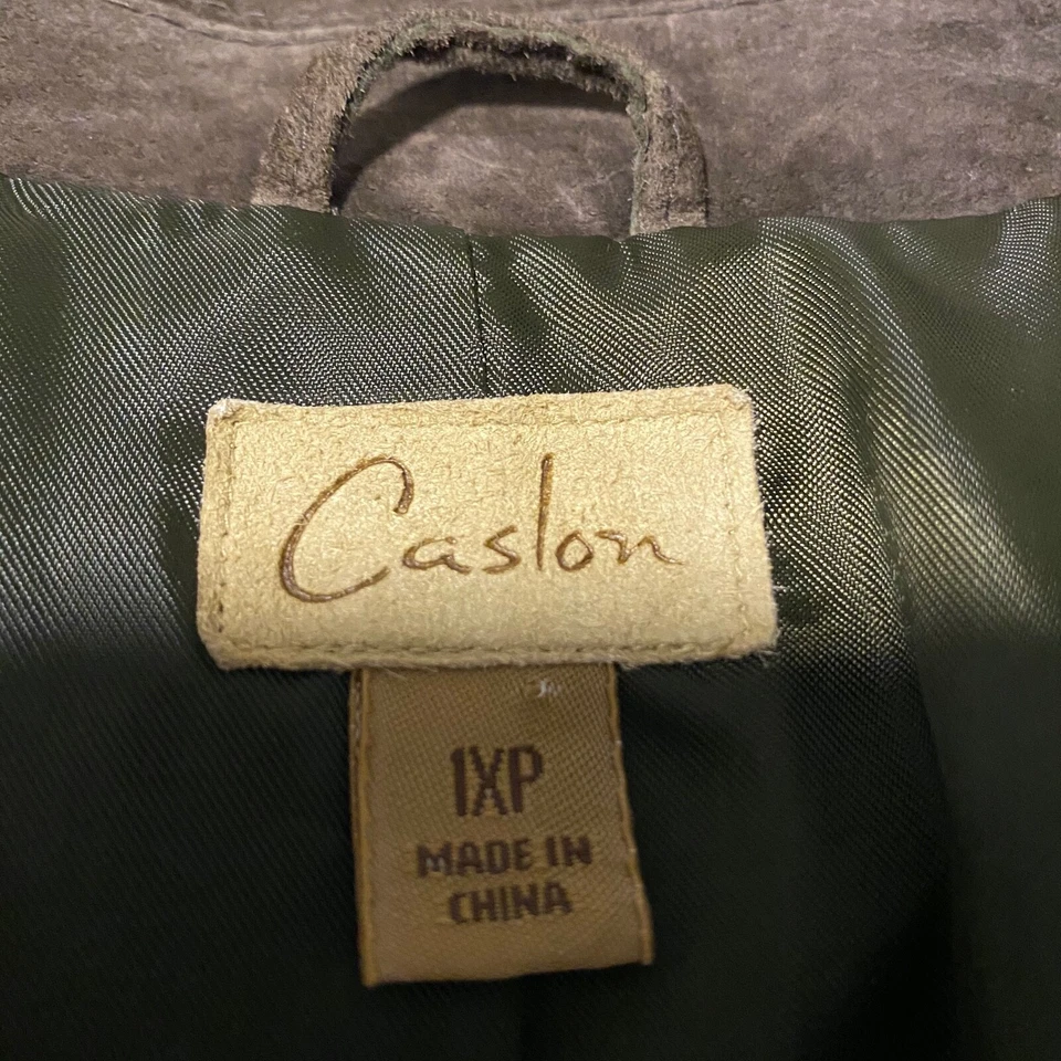 Chaqueta/abrigo Caslon Mujer Talla 1XP Marrón 100% Cuero Geniune 2 Botones Usado en Excelente Condición Foto 2 de 4