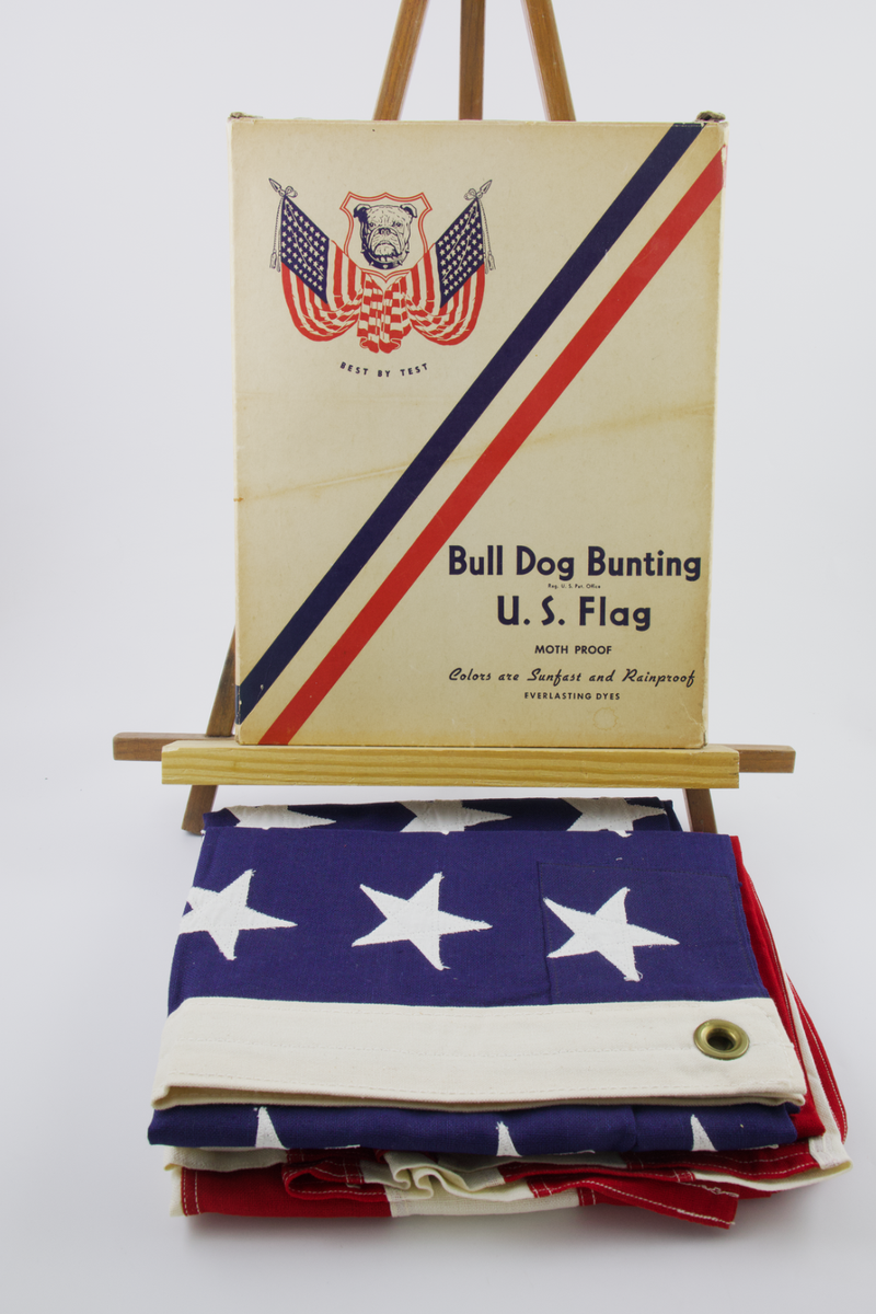 Early Dettra Bull Dog Bunting 48 Star 4' x 6' Stitched American