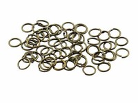 100 Biegeringe In Antik Bronze, 6 Mm
