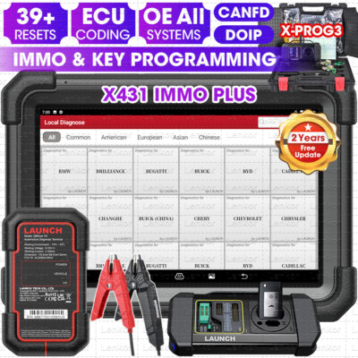 2026 LAUNCH X431 IMMO PLUS PAD VII Key Programming Car Diagnostic Tool ECU Clone