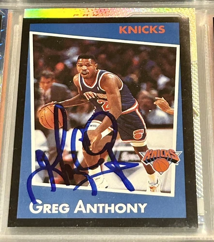 Greg Anthony 1993-1994 Panini Album Sticker Signature Signed Autograph AUTO TTM