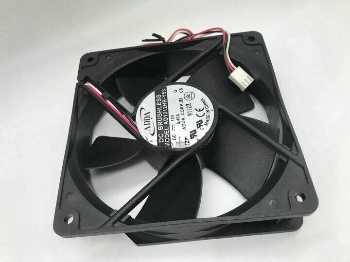 1PCS NEW ADDA 12032 12V 0.40A AD1212HB-Y53 12CM 3-wire Cooling Fan Fast Shipping - Image 2 of 3