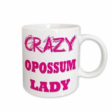 3dRose Crazy Opossum Lady Mug