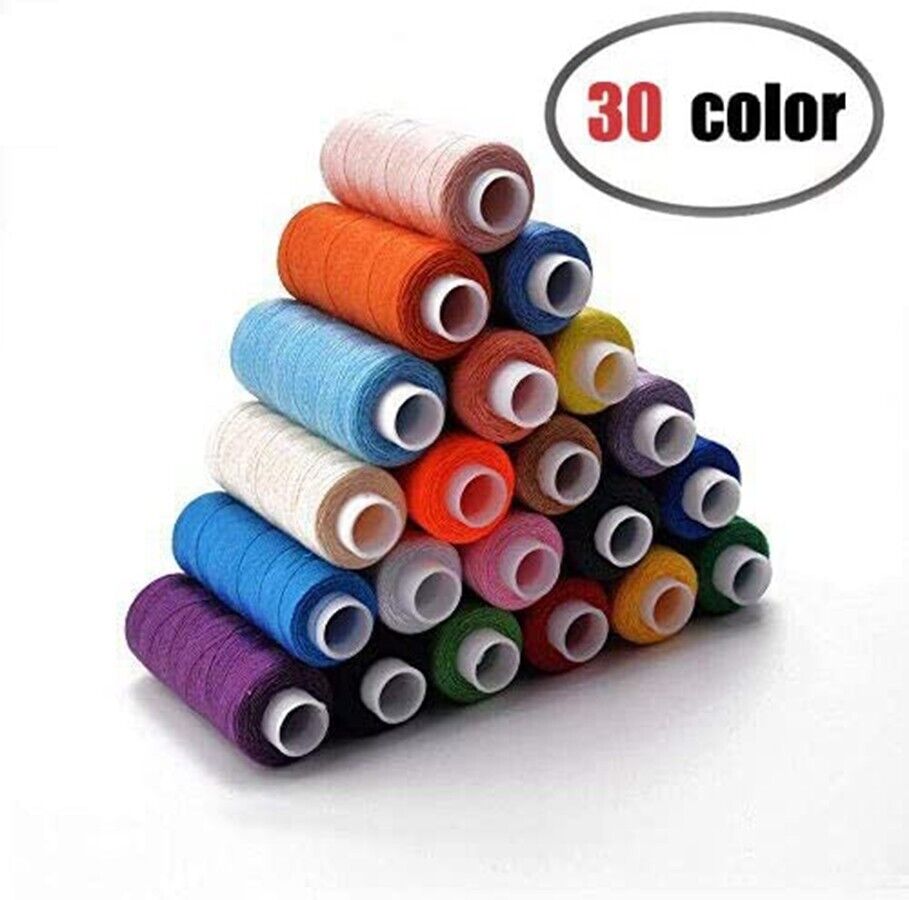 GCP Products 30 Colors 250 Yards Polyester Sewing Thread Spools For Sewing  Machine Line