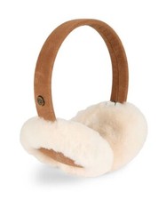 New Kids Ugg Chestnut Classic Shearling  Suede Earmuffs Ear Warmer Gift Box