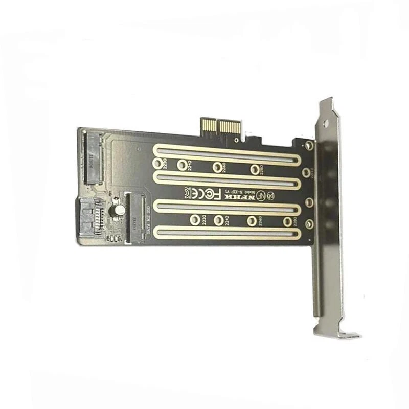 M.2 NGFF SATA NVMe SSD Adapter Card B-Key M-Key Hard Disk Interface To PCIE X1 - Image 2 of 4