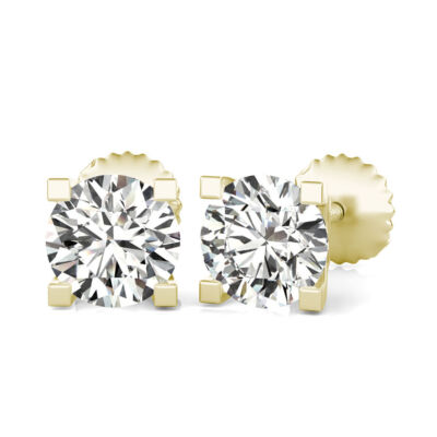 2.00 ctw AGA Certified F VVS1 14Kt Gold Lab Grown Diamond Stud Earrings