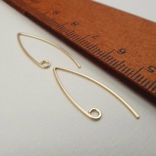 Hand Crafted Hammered Ear Wires - Gold Filled Ear Hooks - Short Earwires- DIY