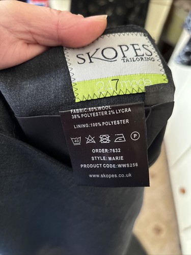 SKOPES Marie Ladies Charcoal Grey Wool Blend Lined Tailored Skirt Size 12 S NEW - Picture 13 of 13