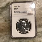 1962  Silver Proof Franklin Half Dollar PF67