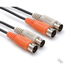 Hosa MID-204 Dual MIDI Cable, Dual 5-pin DIN to Same, EMI RFI Rejection 4 m